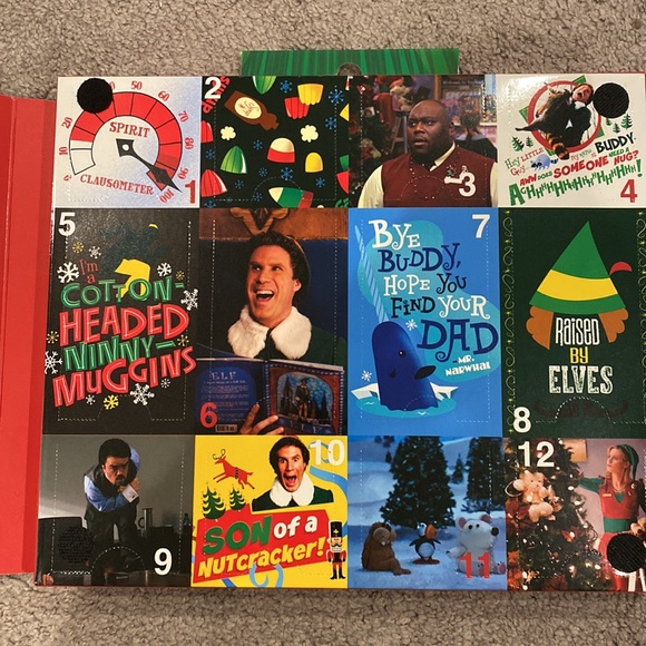 NEW 🎄 Christmas ELF Movie 12 Days Of Socks Advent Calender Box - Picture 2 of 3